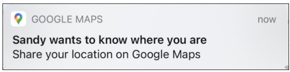 notifica in Google Maps 