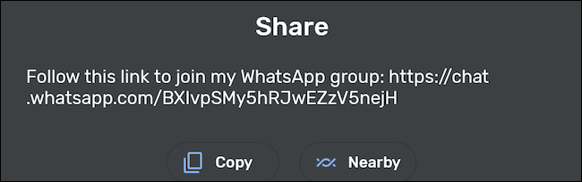 Condividi il collegamento al gruppo WhatsApp