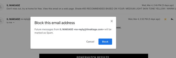 Cosa succede quando blocchi qualcuno su Gmail 3