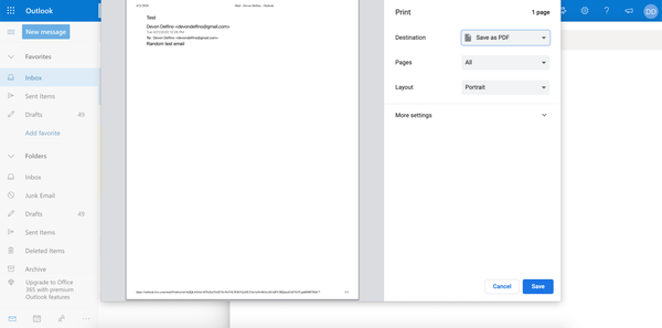 Come salvare l'e-mail di Outlook come PDF 4