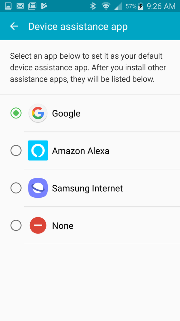 App di assistenza dispositivo google