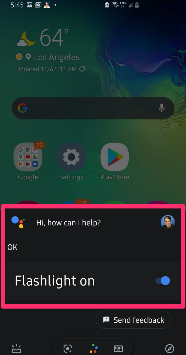 Come accendere la torcia su un Android utilizzando l'Assistente Google