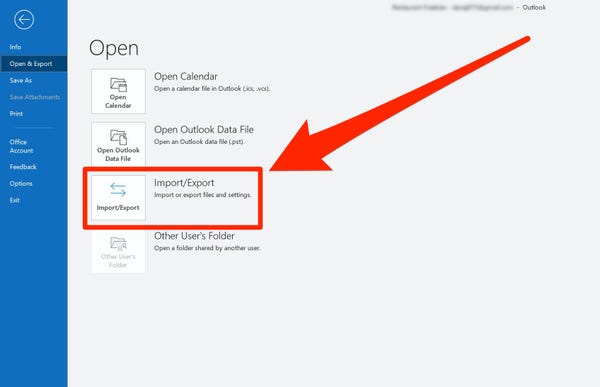 Come esportare le email da Outlook 1