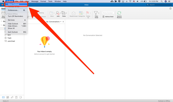 Quale versione di Outlook ho 5