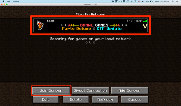 multiplayer in minecraft java 33