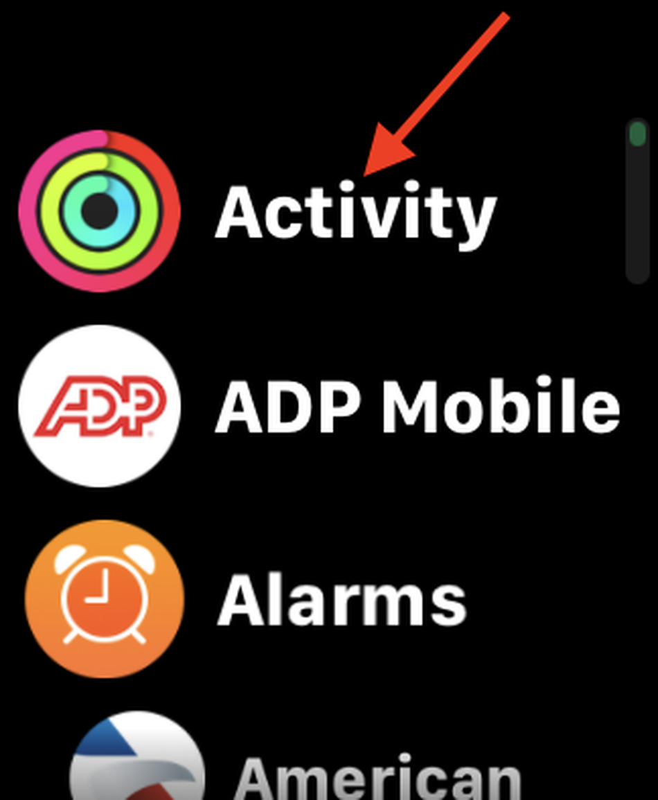 Puoi accedere ai tuoi obiettivi tramite l'app Attività.