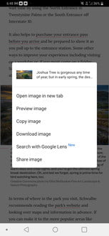 come eseguire una ricerca inversa di immagini in Android ios asearch2