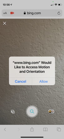 come eseguire una ricerca inversa di immagini in Android ios bing5
