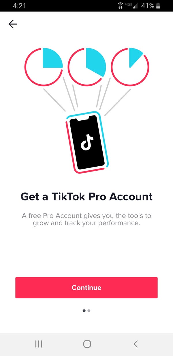 Come ottenere un account TikTok Pro 5