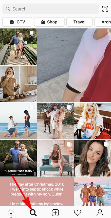 Instagram esplora la pagina