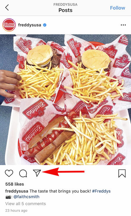 post instagram usa di freddy di patatine fritte da aggiungere alla storia di instagram