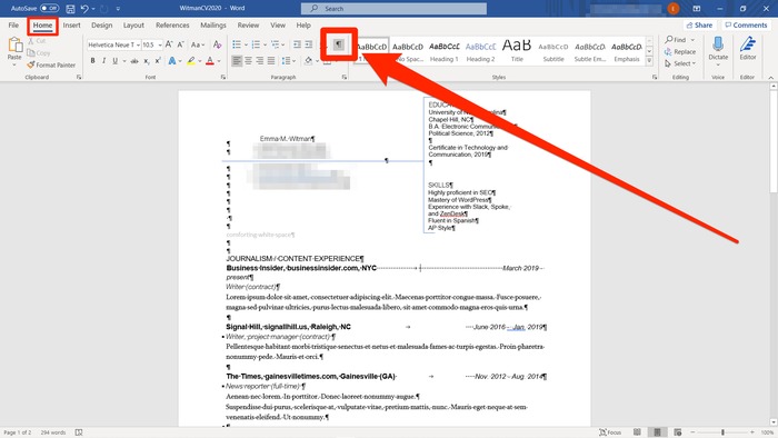 1 Suggerimenti e trucchi per Microsoft Word