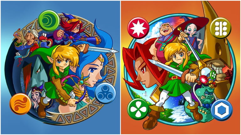 Due loghi per i giochi Zelda Oracle.