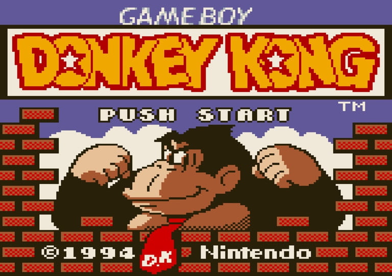 La schermata del menu di Donkey Kong 1994.