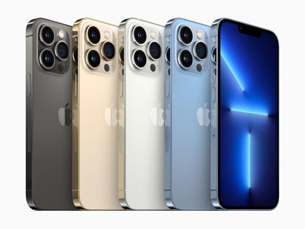 Apple iPhone 13 Pro in nero, oro, argento e blu