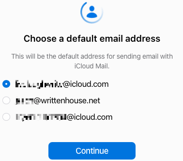 Seleziona il tuo indirizzo email predefinito