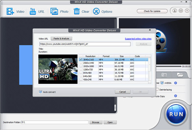 WinX Convertitore video HD Deluxe