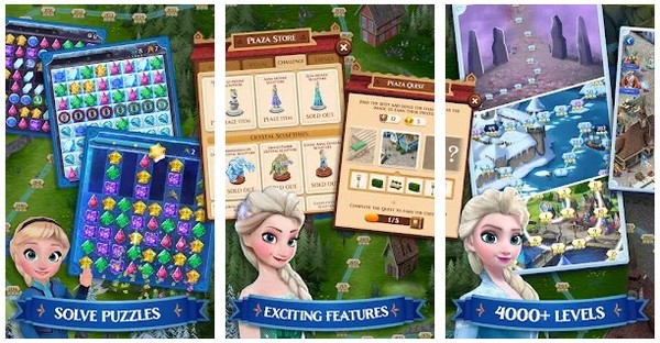 Disney Frozen Free Fall Gioca a Frozen Puzzle Games