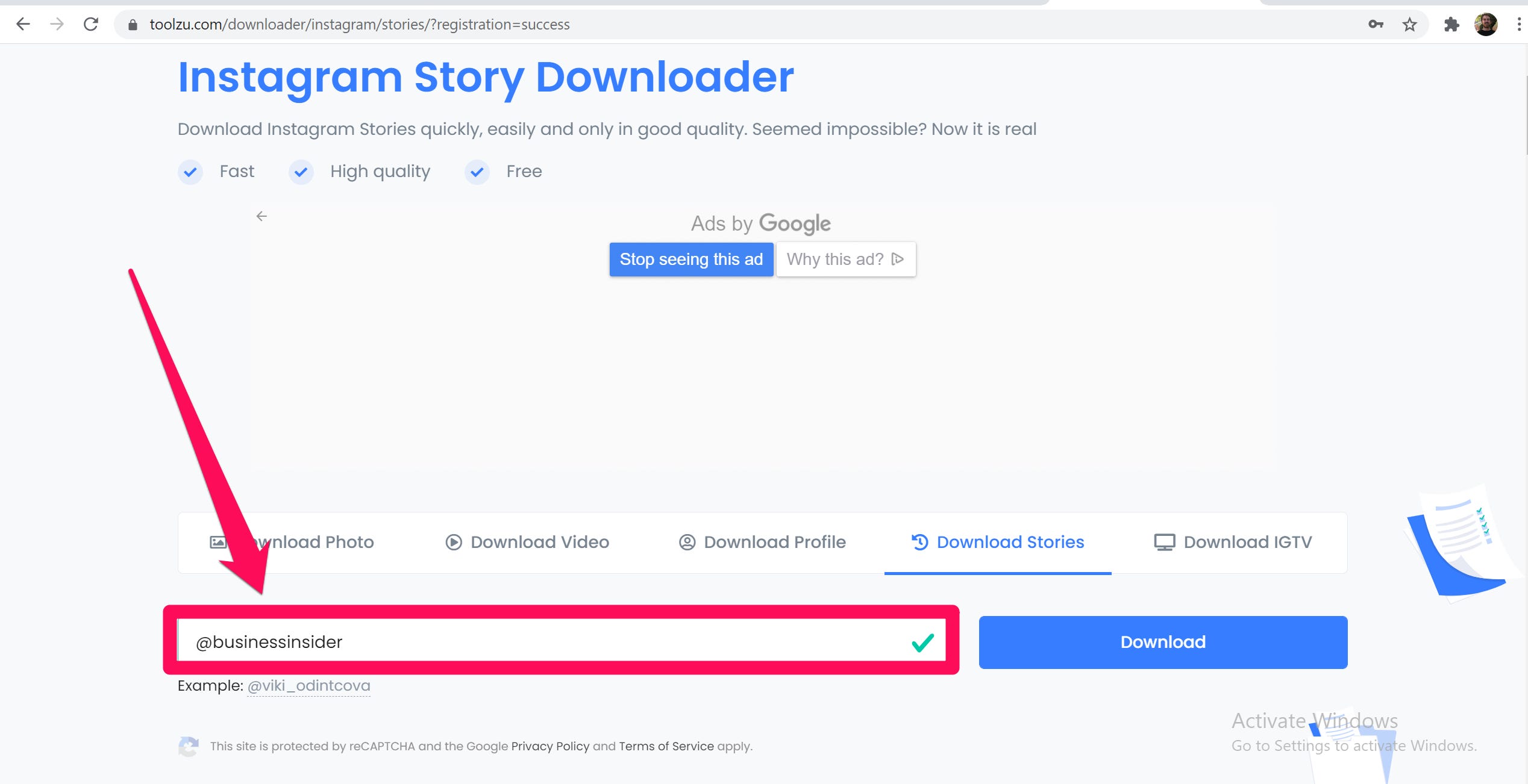 Sito Web di download di storie di Instagram