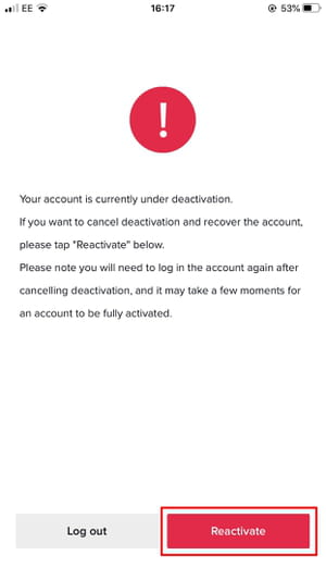 recuperare l'account tiktok