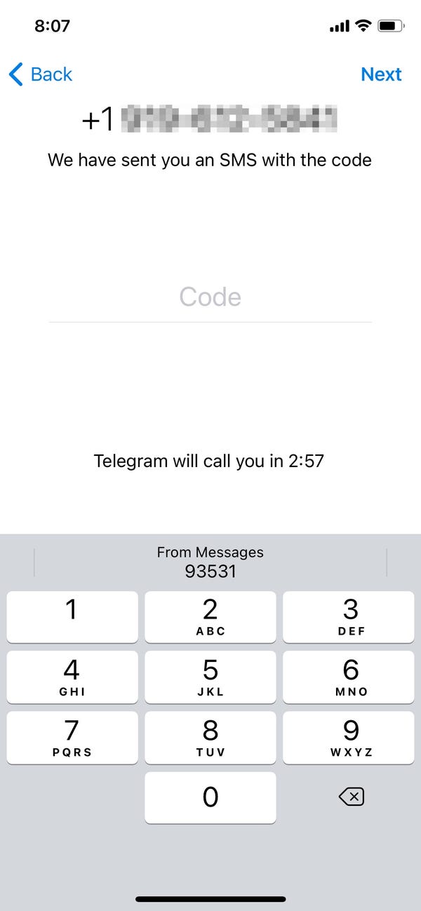 Conto Telegram 2