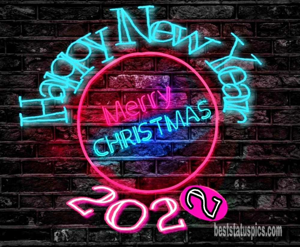 Felice anno nuovo 2022 e auguri di buon Natale foto con illuminazione
