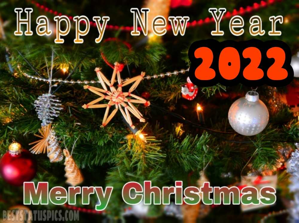 Buon Natale e Felice Anno Nuovo 2022 augura immagini HD per gli amici