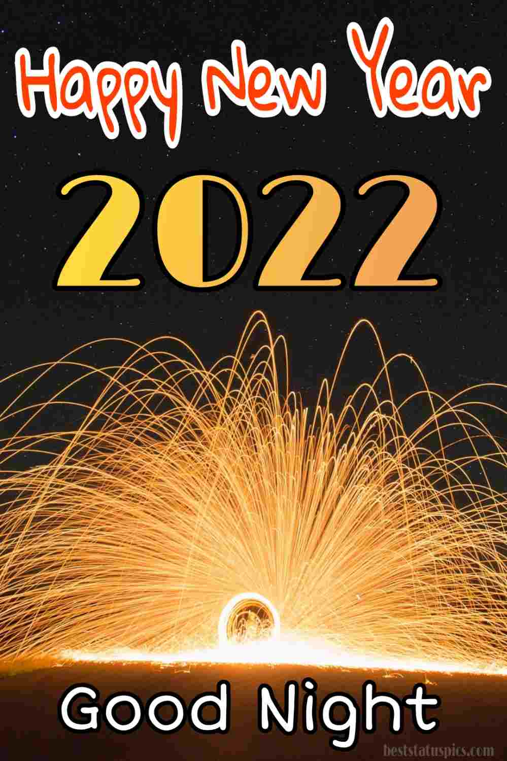 Bella buona notte Felice anno nuovo 2022 immagini HD 