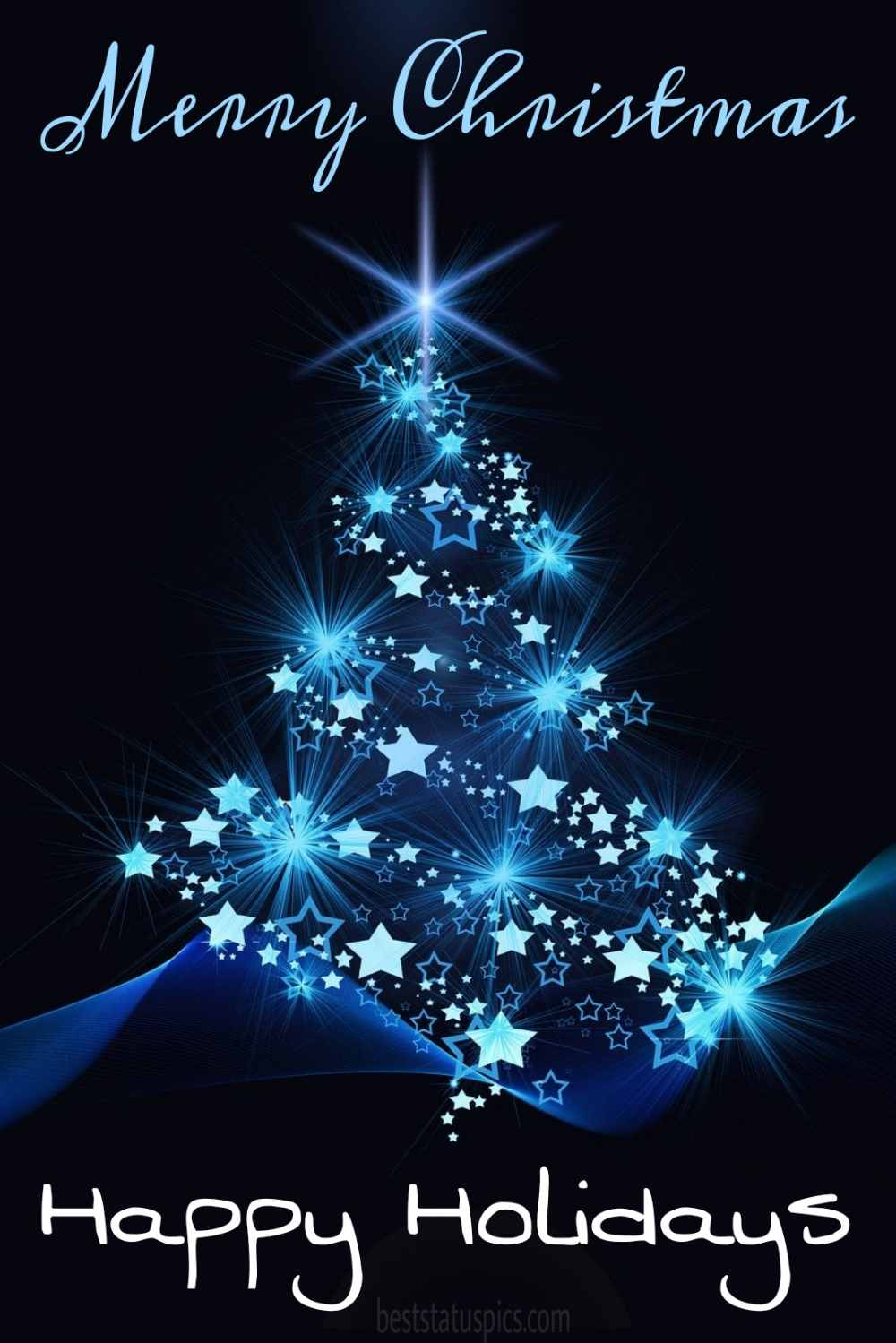 Buone vacanze Buon Natale 2022 augura immagini HD con albero di Natale per la storia di Instagram