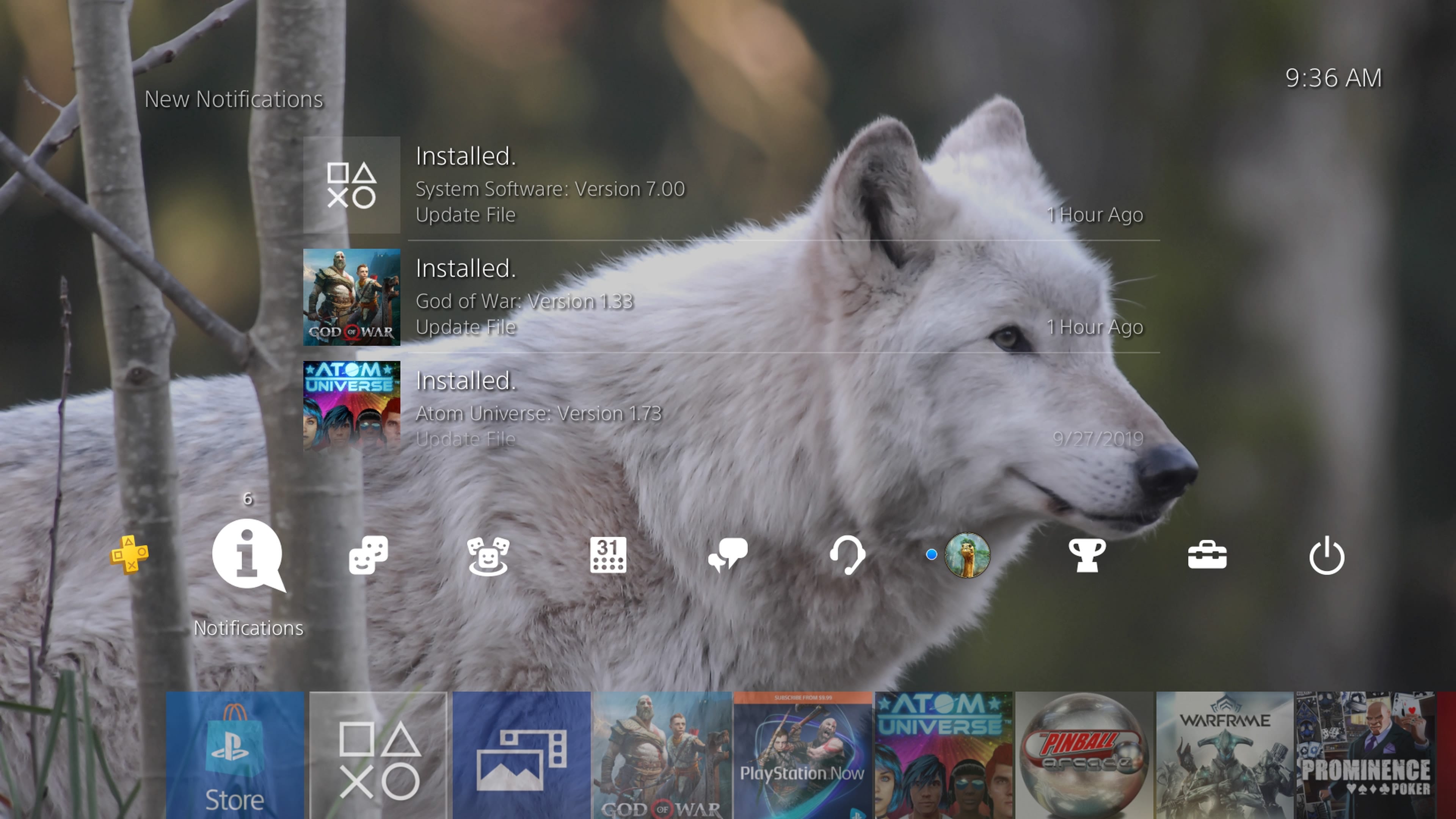 Screenshot dello sfondo dello schermo PS4