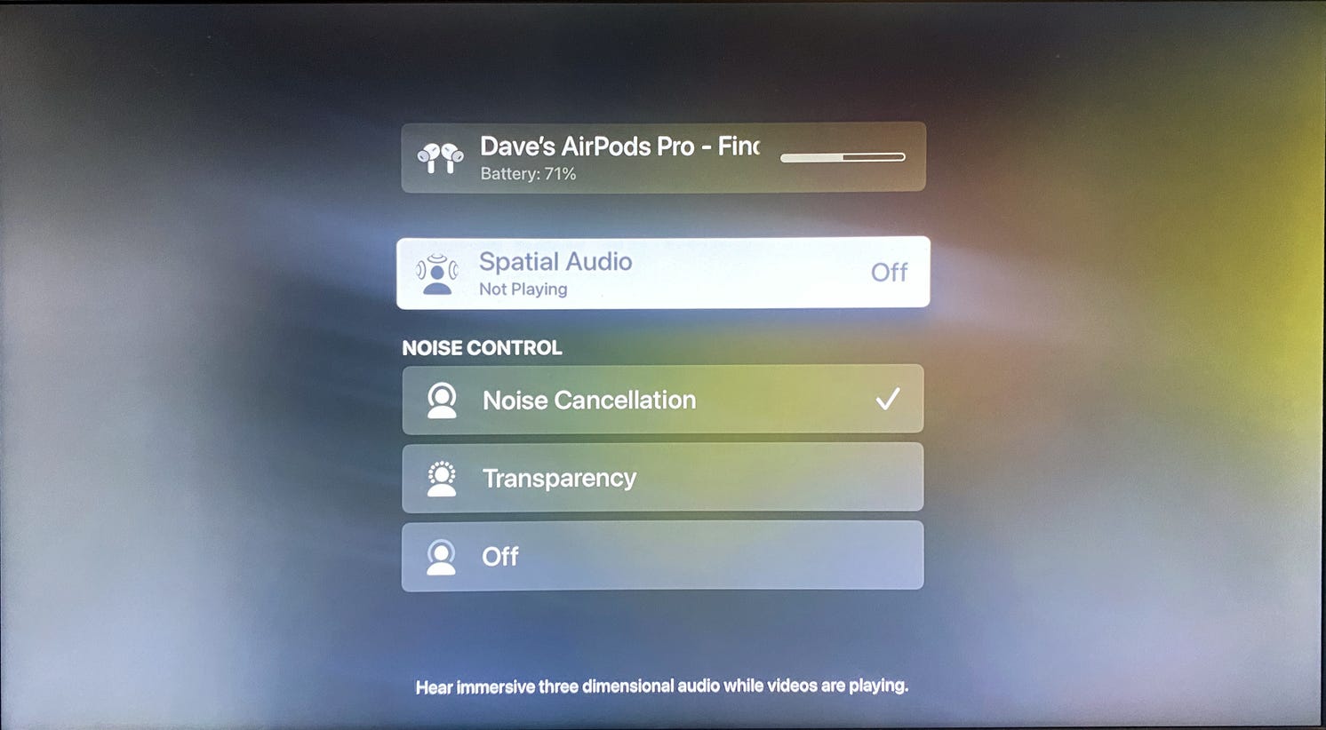 abilitare l'audio spaziale su Apple TV