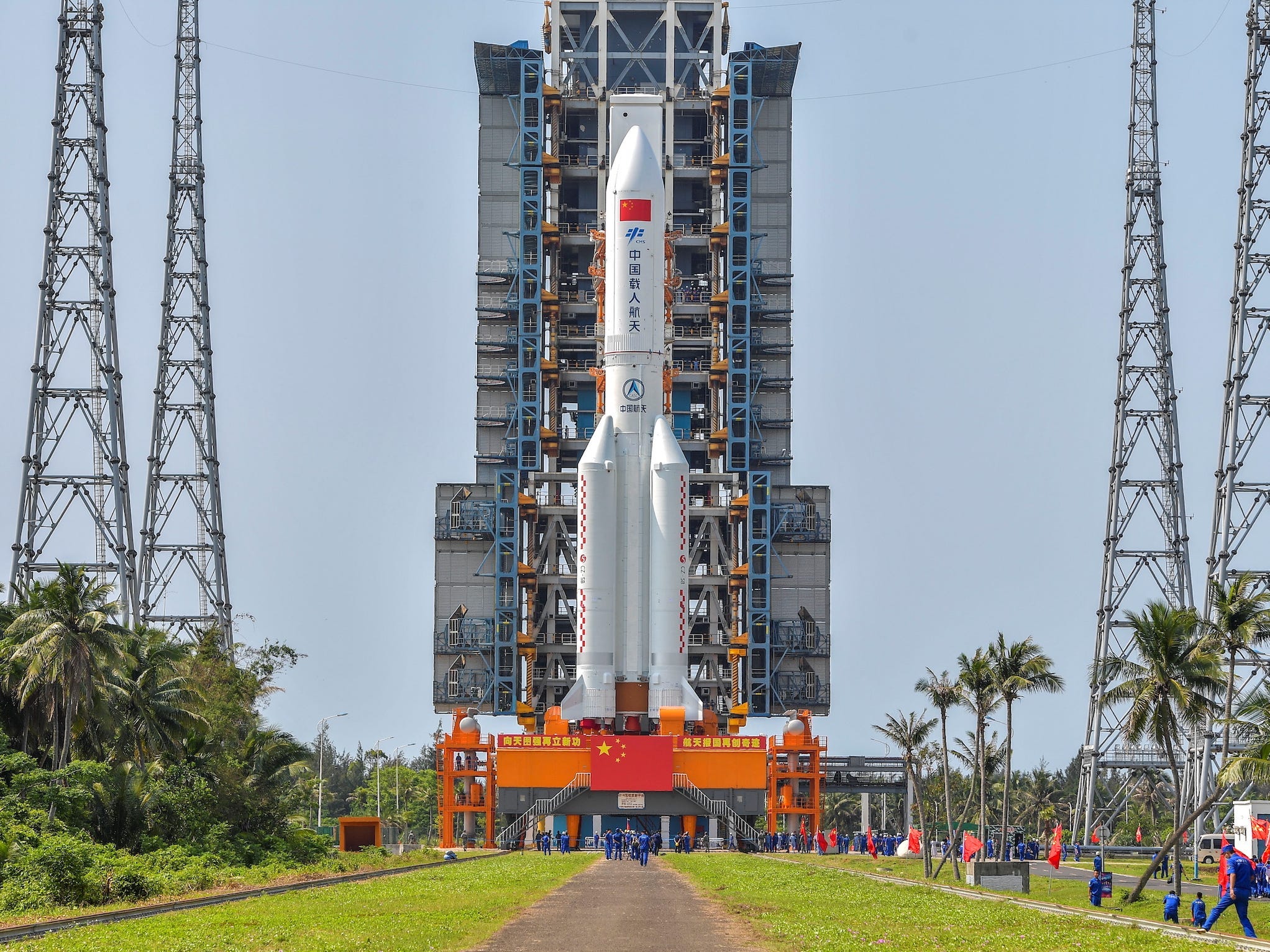 lancio della stazione spaziale cinese razzo Long March-5B Y2