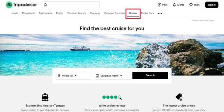 Tripadvisor cruise homepage 1