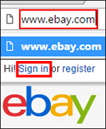 Visita il sito web di eBay nel browser web