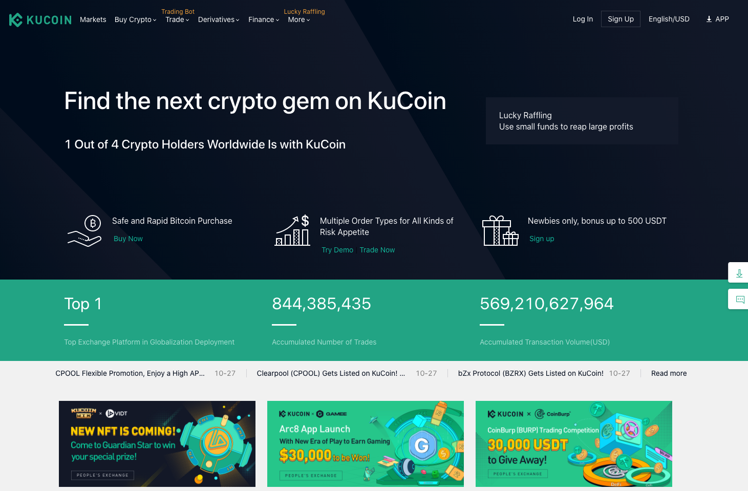 Scambio di criptovaluta KuCoin