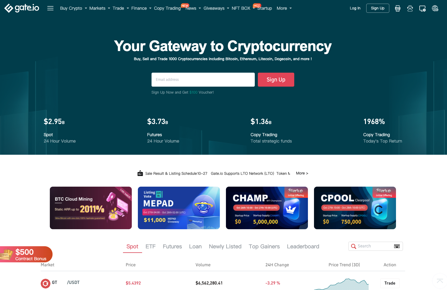 Scambio di criptovaluta Gate.io