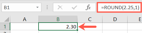 Funzione ROUND in Excel