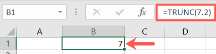 Funzione TRONCA in Excel