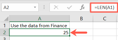 Funzione LUNGHEZZA in Excel