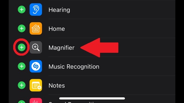 indicazioni stradali per arrivare a Magnifier in iPhone