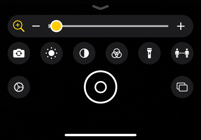 Controlli dell'app lente d'ingrandimento per iPhone