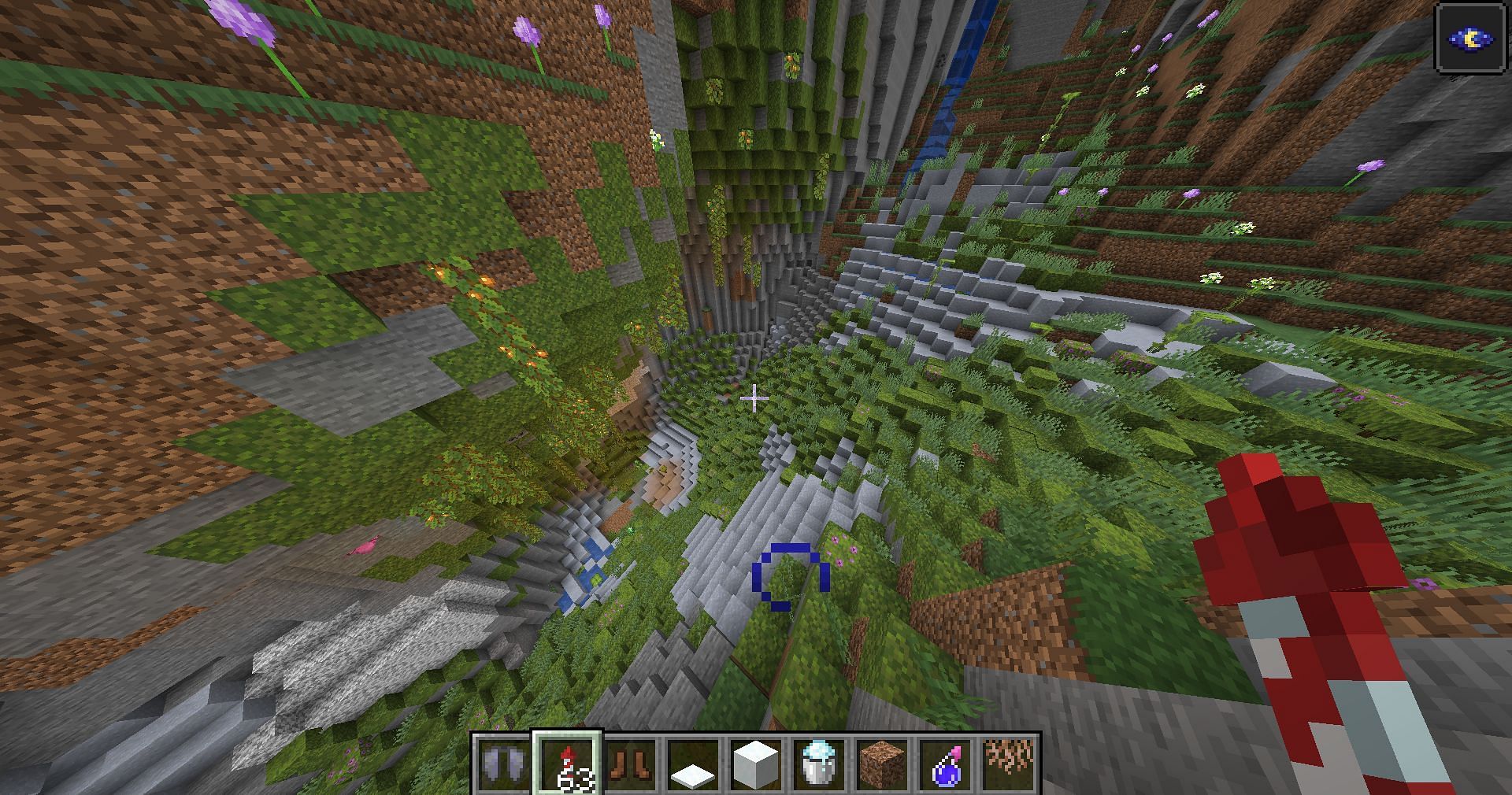 Exposed Lush Caves bioma (Immagine tramite u / stephenazas Reddit)