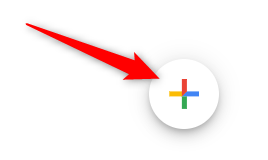 Posiziona il cursore sul segno più multicolore (+).