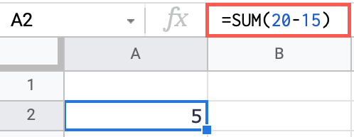 Sottrarre numeri con la funzione SOMMA