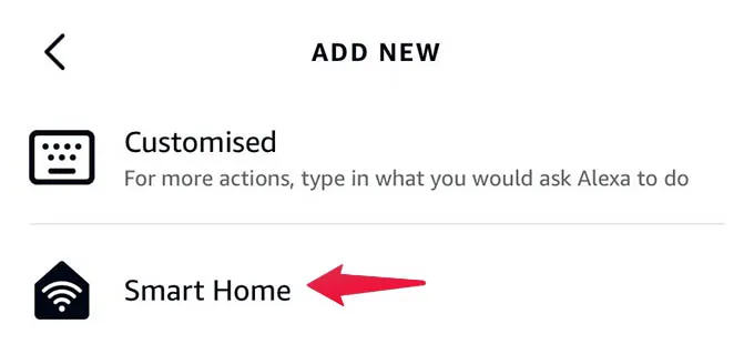 Smart Home Actions in Alexa Routine