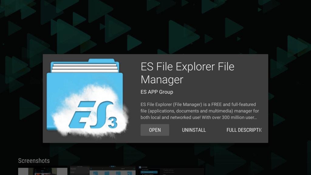 Installa ES File Explorer
