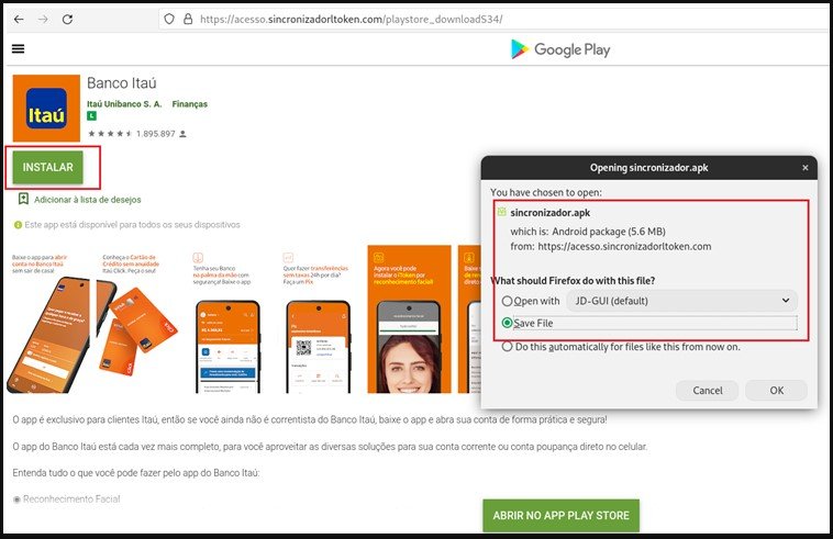 Pagina Fake Play Store che rilascia APK dannosi