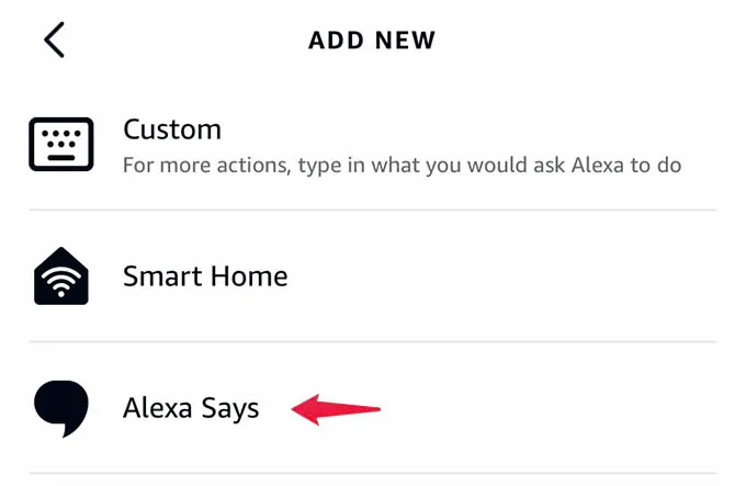 Alexa dice azione nelle routine di Alexa