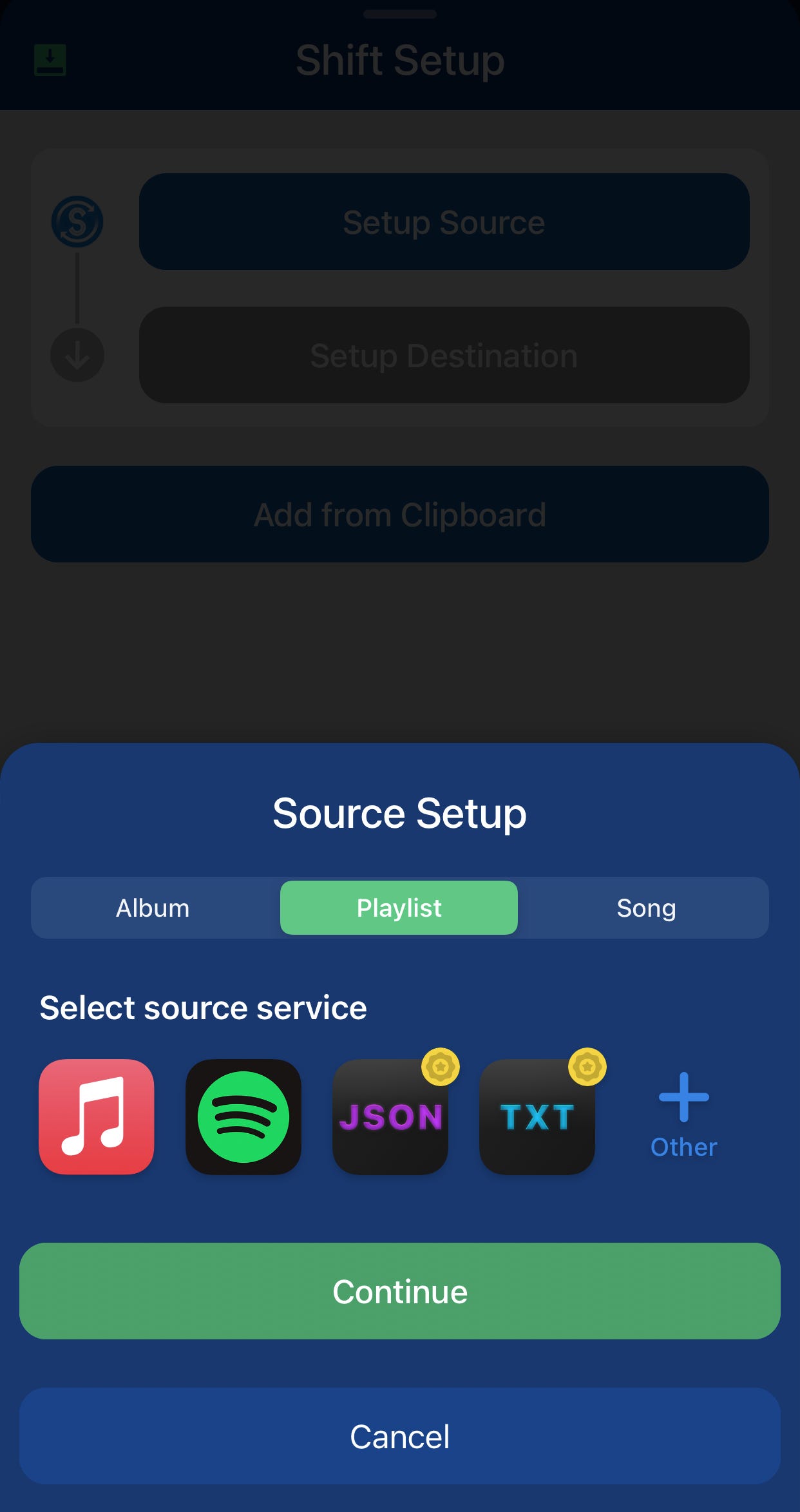 App SongShift per iOS