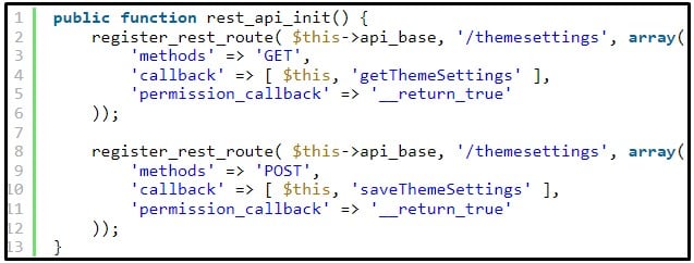 I due endpoint REST-API non protetti